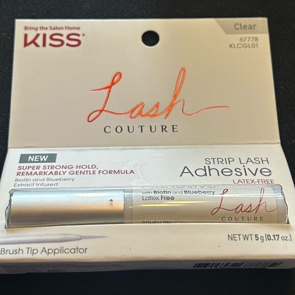 🦋$5 KISS Lash Couture Super Strong Hold Strip Lash Adhesive Clear New - Picture 1 of 7